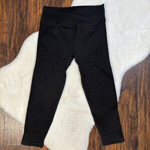 Victoria's Secret Sport Seamless Leggings XL Black Leopard Athletic Women's